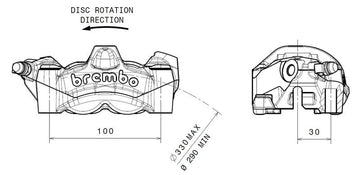 Ktm Super Duke 1290 [BREMBO] - M50 front left brake caliper titanium Ø30mm