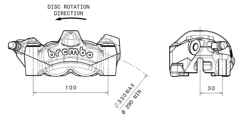 Ktm 1290 Superduke Gt [BREMBO] - M50 front left brake caliper titanium Ø30mm