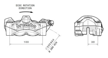 Ducati Panigale 1199 [BREMBO] - M50 front left brake caliper titanium Ø30mm - 0