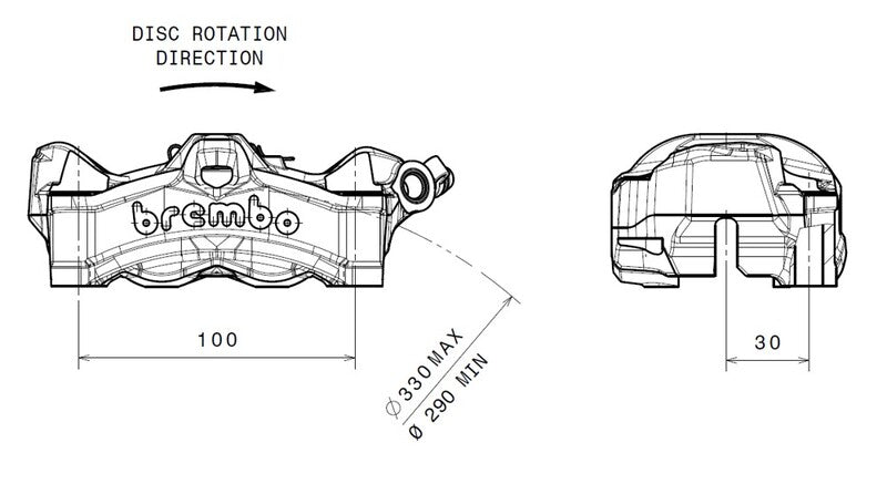 Honda Cb 1000 [BREMBO] - Stylema brake caliper front left black