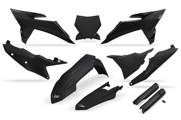 Ktm Sx-F 250 [UFO] - Complete plastic kit with fork protectors - black
