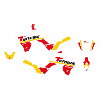Yamaha Tenere 700 World Raid [BLACKBIRD] - Rally Ride Graphics Kit – Red