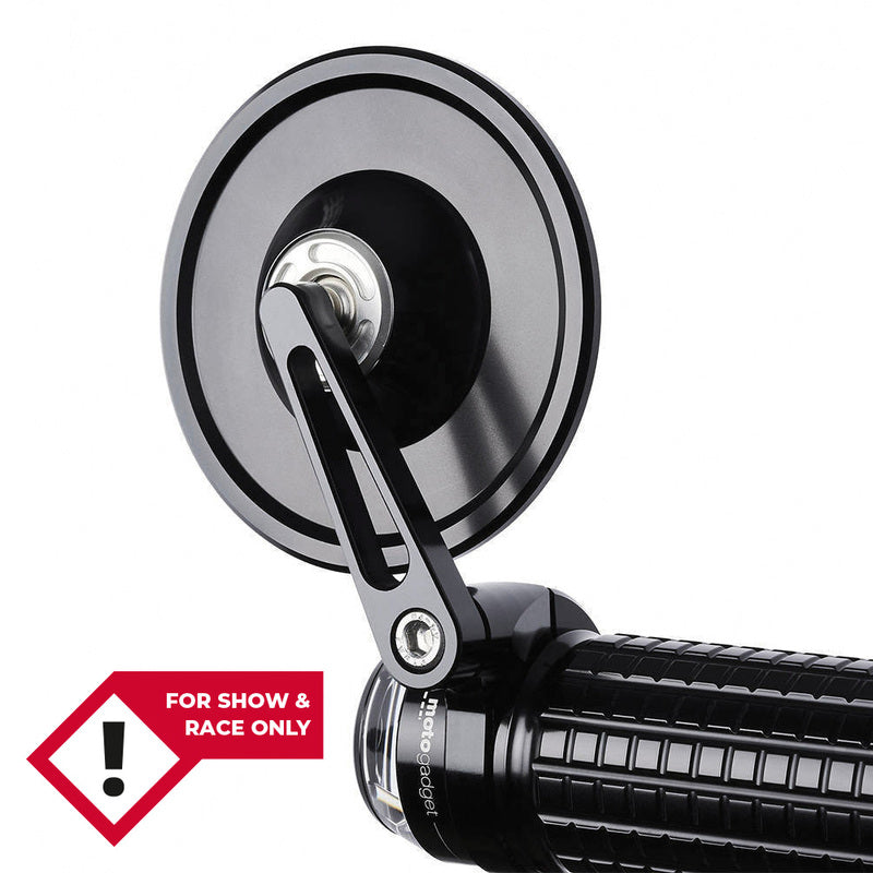 Mo.View Spy Handlebar End Mirror Round Black [MOTOGADGET]