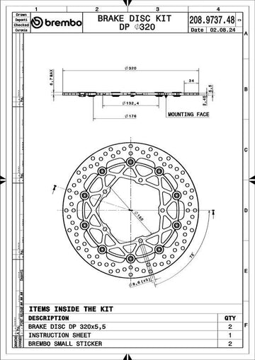 Yamaha Yzf R6 [BREMBO RACING] - UPGRADE Supersport round floating brake discs - in pairs