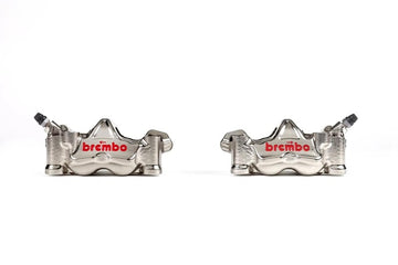 Ducati Hypermotard 1100 [BREMBO RACING] - Pair of GP4RX - 1mm brake calipers (CNC machined - chrome plated) (with pads) - 0