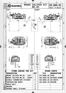 Suzuki Gsx 1300 R Hayabusa [BREMBO RACING] - 18mm GP4-MS radial brake caliper kit