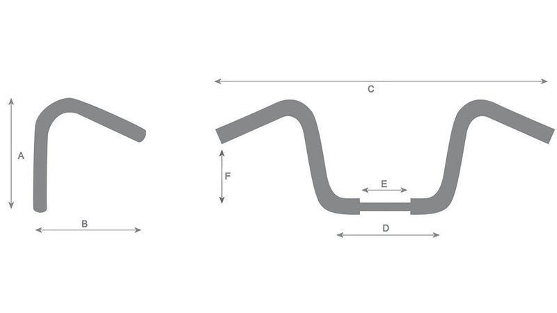 Yamaha Xvs 950 [HIGHWAY HAWK] - Venice Beachbar 1 inch handlebar with 3 holes, 940mm wide 80mm high, chrome