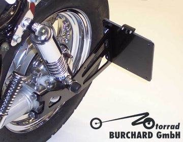 Yamaha Xv 750 [BURCHARD EXCELLENCE] - Side license plate holder with parts certificate, Yamaha XV Virago, glossy black