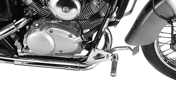 Honda Vt 125 [BURCHARD EXCELLENCE] - forward footrest system with ABE, +16 cm, Honda VT 125 Shadow, Sundance orig. Lever, chrome