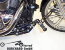 Kawasaki Vn 900 Cla [BURCHARD EXCELLENCE] - forward footrest system with ABE, +17 cm, Kawasaki VN 900 Classic /Custom, Sundance smooth, glossy black