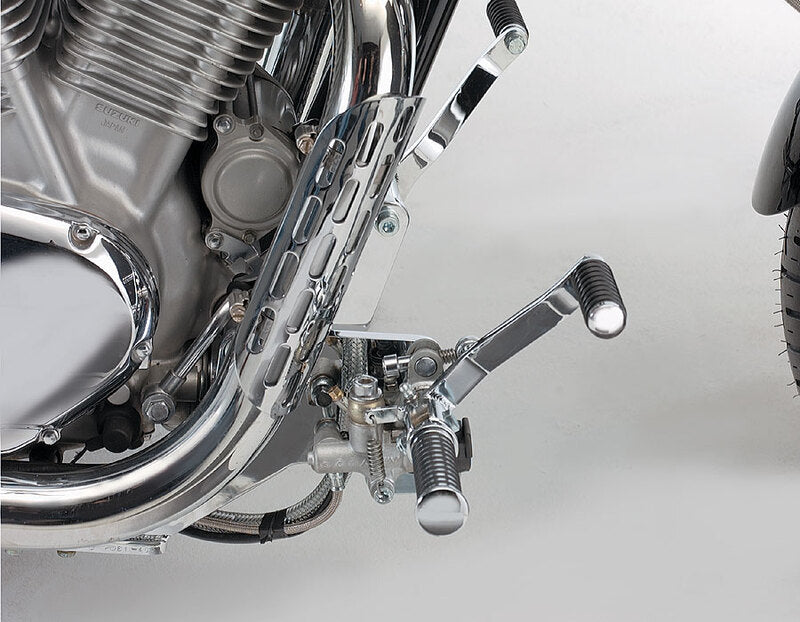 Suzuki Vs 1400 [BURCHARD EXCELLENCE] - forward footrest system with parts certificate, +25 cm, Suzuki VS 1400 Intruder, Sundance smooth, glossy black