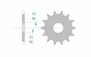 Kawasaki W 800 [AFAM] - Chain kit 520XMR3 15/37 Standard - Standard sprocket