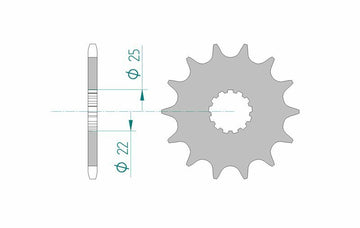 Kawasaki W 800 [AFAM] - Chain kit 520XMR3 15/37 Standard - Standard sprocket