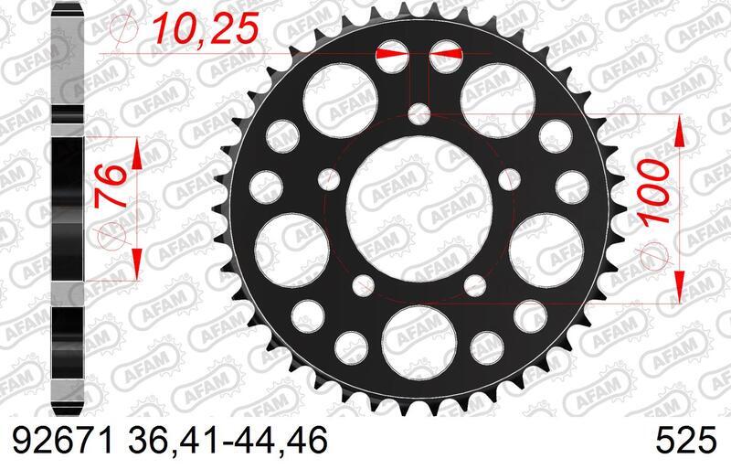 Benelli Leoncino 800 [AFAM] - Chain kit 525XMR3 16/46 Super-reinforced - Standard sprocket