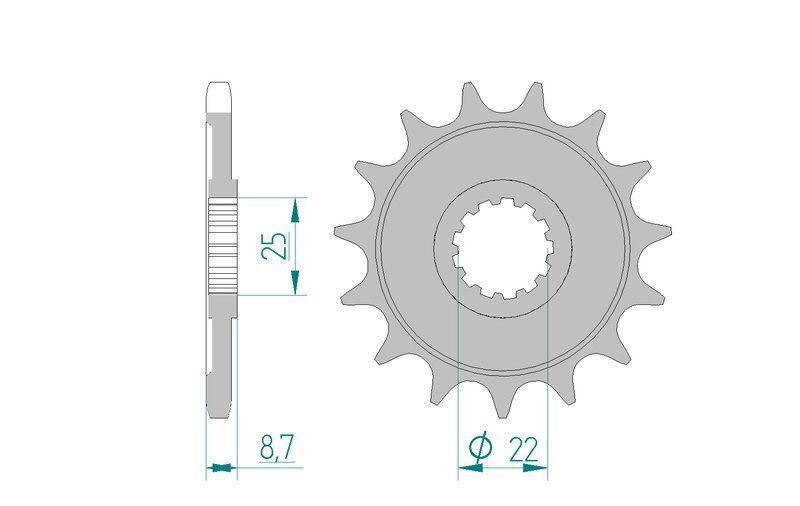 Kawasaki Zx-10Rr [AFAM] - Chain kit 525XHR3 17/41 Super-reinforced - Standard sprocket