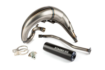 Beta RR Enduro 50 2T - Exhaust Streetrace High Mount left blue black