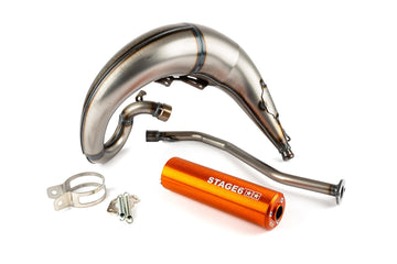 Rieju MRX Enduro 50 2T AM6 - Auspuff Streetrace High Mount links orange