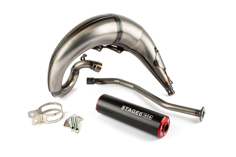 Rieju MRX Enduro Pro 50 2T AM6 - Auspuff Streetrace High Mount links rot schwarz