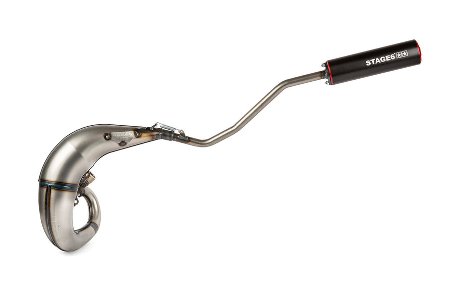 Rieju SMX SM Pro 50 2T AM6 - Auspuff Streetrace High Mount links rot schwarz