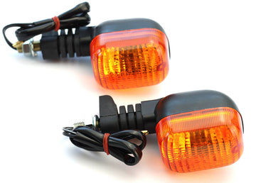 E-tested and approved Yamaha DT 125 R 125R pair of indicators with M10 right-hand thread and orange glass from TW-Moto