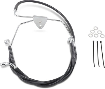 harley davidson flhtcui [DRAG SPECIALTIES] - Extended Black Vinyl Brake Line Kit - 0