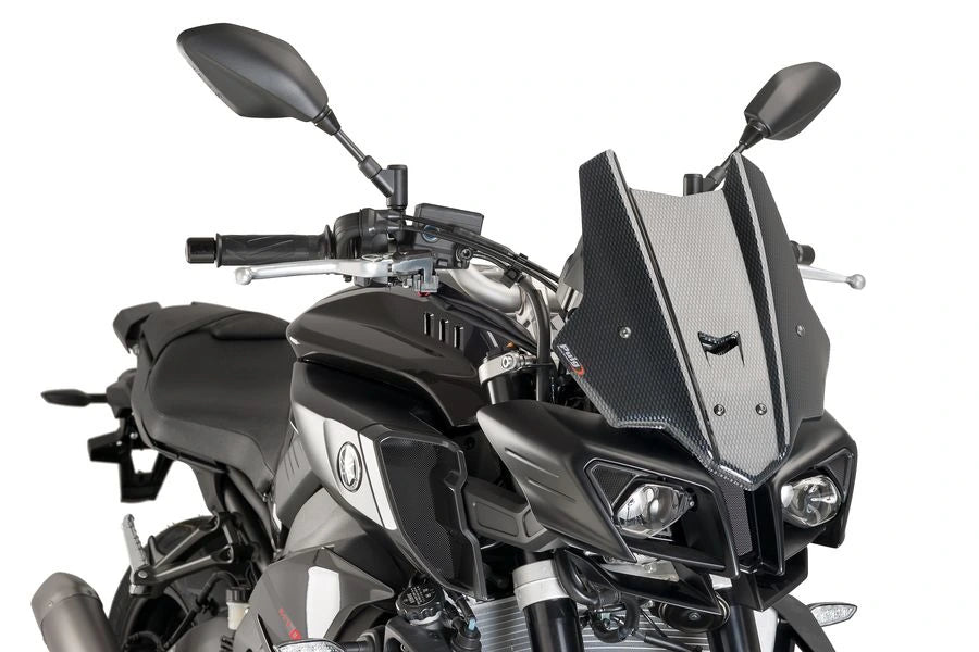 TRIUMPH BONNEVILLE T 120 BLACK [2025] - PUIG touring screen | Carbon look | PUIG 8917C