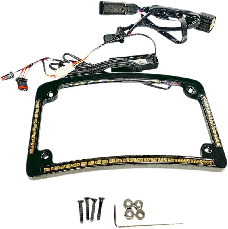 harley davidson flhr [CUSTOM DYNAMICS] – LED radius license plate frame