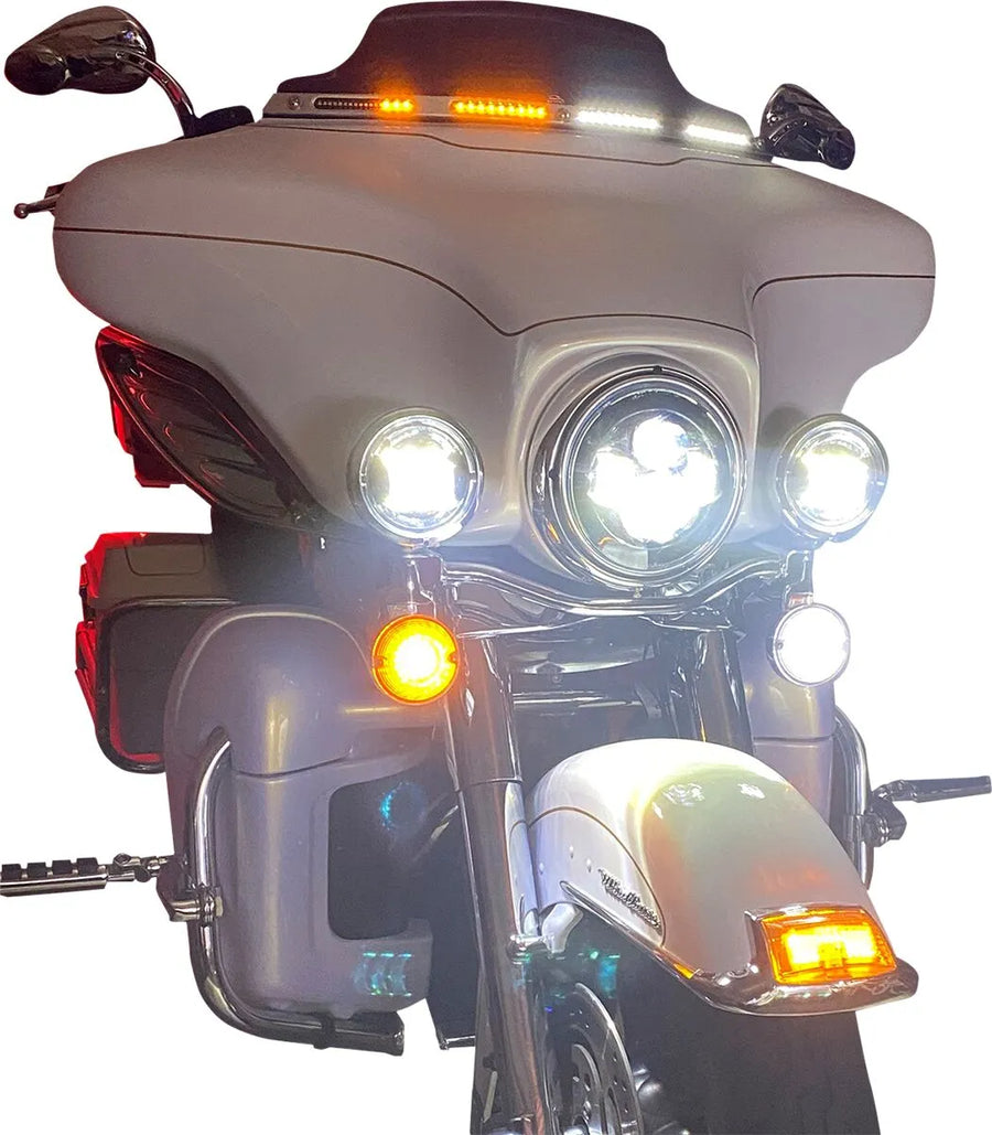 harley davidson flhtcui [CUSTOM DYNAMICS] - Genesis® 4 Dynamic LED Batwing Windshield Trim