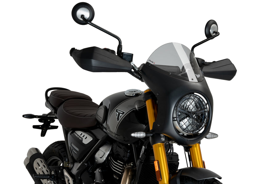 TRIUMPH SCRAMBLER 400X [2025] – Retro fairing screen – Transparent