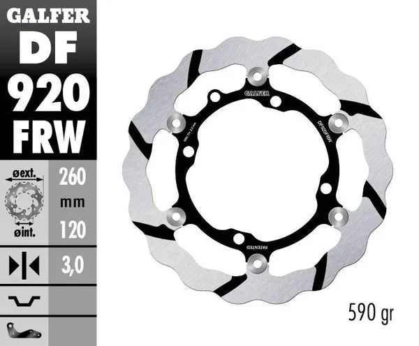 Sherco SEF 300 [2014] - floating wave brake disc, grooved – picture 4