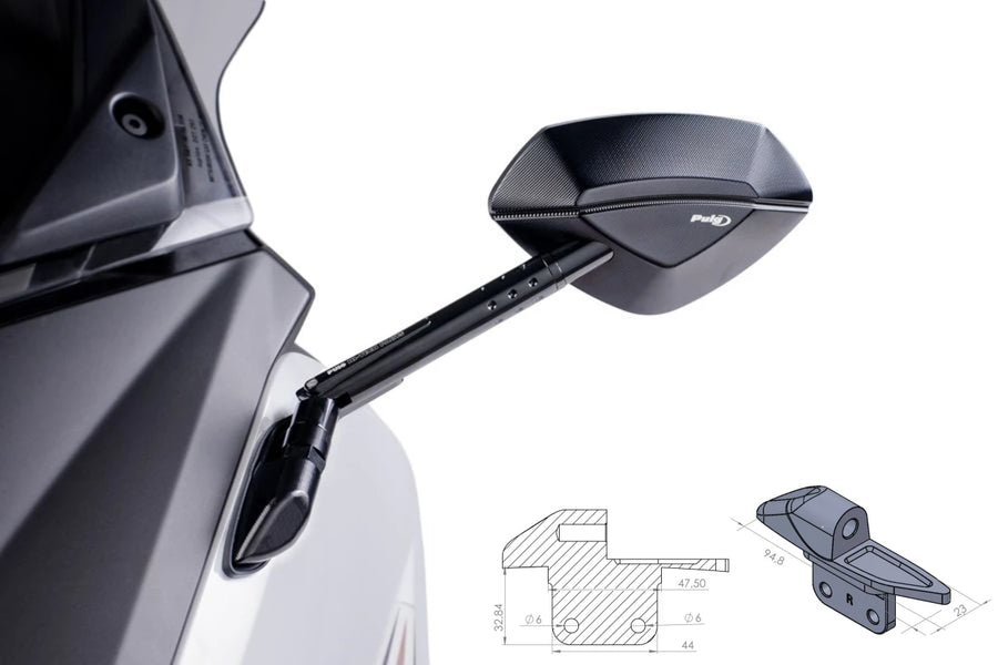 YAMAHA T-MAX 560 TECH MAX [2021] - Rearview mirror adapter for attachment to the