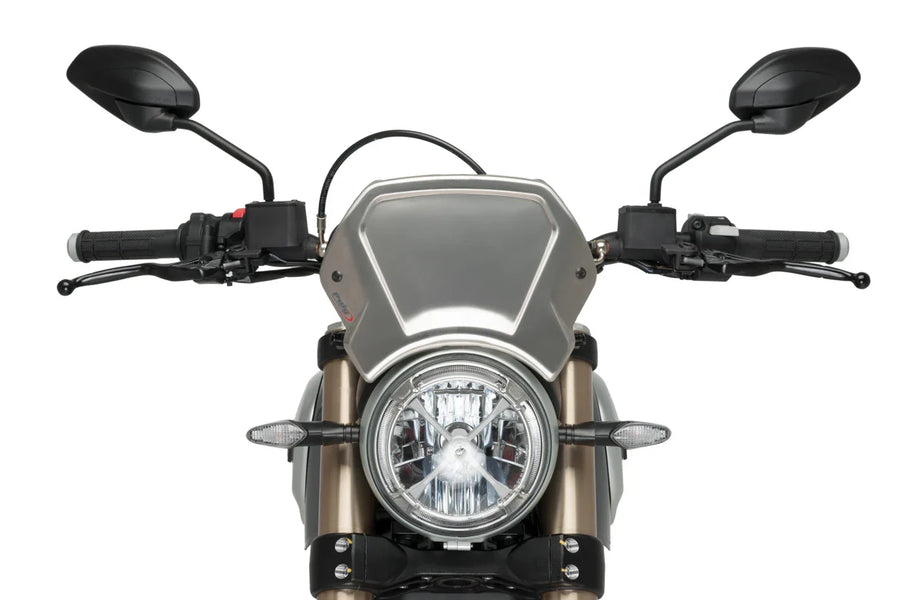DUCATI SCRAMBLER 1100 DARK PRO [2025] – ALU Frontplatte – Silber