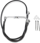 Harley Davidson Flhr [DRAG SPECIALTIES] – Verlängertes Bremsleitungs-Kit aus schwarzem Vinyl