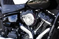 Harley-Davidson FLI 1868 Hydra-Glide Revival 114 [2024] - Mini Teardrop Stealth Luftfilter-Kit – Oberfläche: Silber – Bild 11