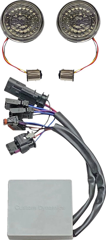 harley-davidson street bob [CUSTOM DYNAMICS] – SMART LED bullet turn signal inserts - 0