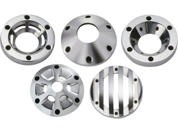 Harley Davidson - 4 "external trapp caps end caps slotted wheel aluminum polished 4"