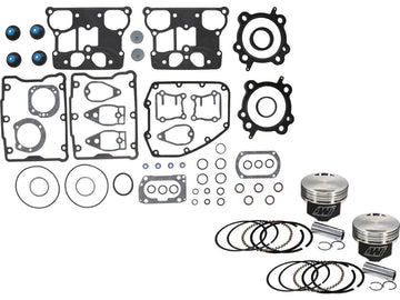 Harley Davidson Dyna [1999-2006]-forged piston kit with upper sealing set