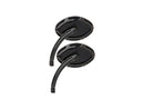 Harley Davidson-beveled cat eye mirror short stem black anodized-4