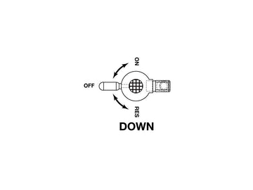 Harley Davidson - 22 mm fuel valve downwards - 0