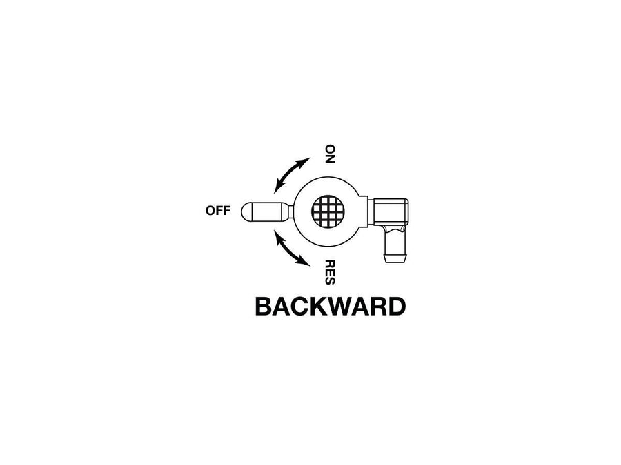 Harley Davidson - 3/8 "NPT fuel valve to the rear.