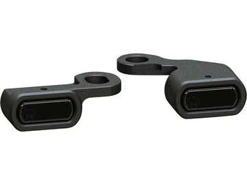 Harley Davidson Softail [1996-2014]-striped LED turn signal in black powder-coated