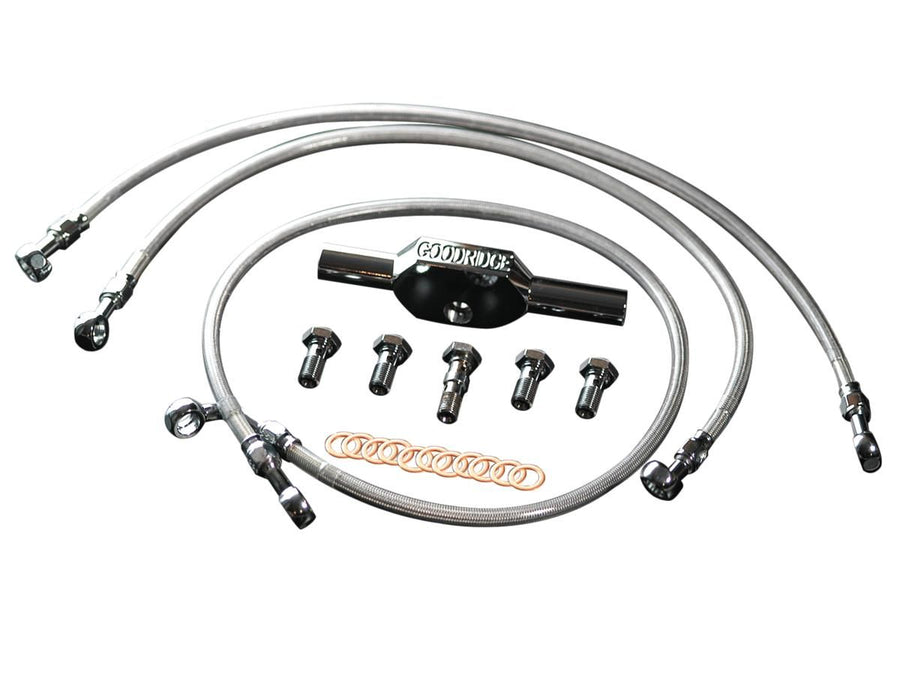 Harley Davidson Flhr [2008-2008]-high-end brake line kit +2 "four-line set and