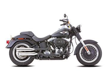 Harley Davidson FLSTF [2014-2016]-Double grooves panties-on polished silencer