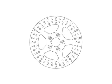 Harley Davidson Sportster [2014-2020]-rigid brake disc 5-hole stainless steel 11.8 "
