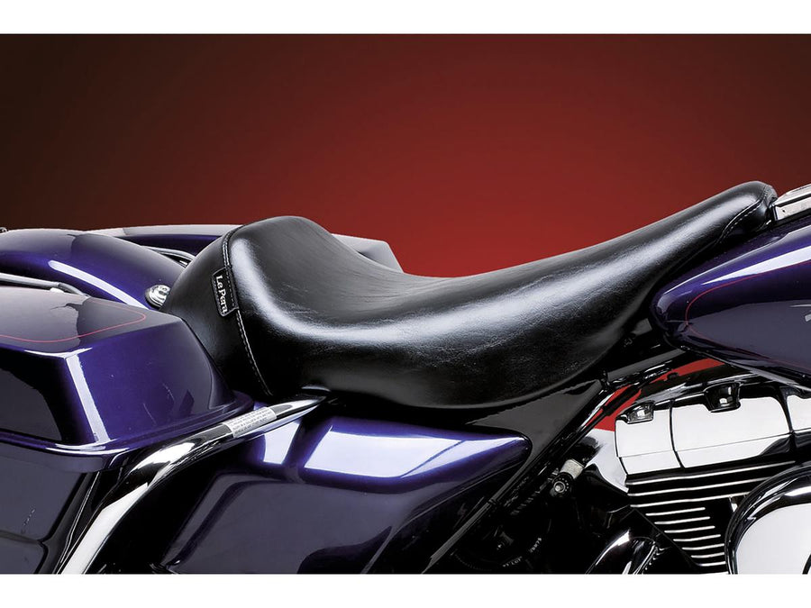 Harley Davidson Touring [2002-2007]-Bare Bones Solo Seats smooth black vinyl