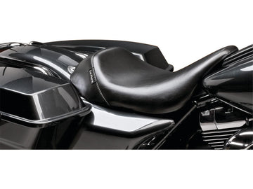 Harley Davidson Touring [2008-2025]-Bare Bone's solo seat smooth black vinyl