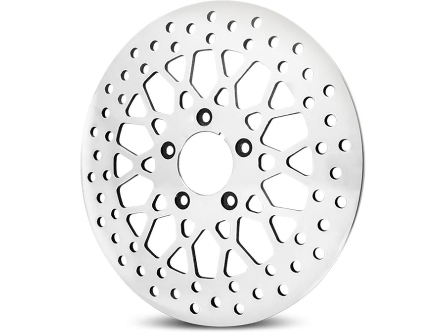 Harley Davidson Sportster [1985-2013]-mesh brake disc stainless steel polished 11.5 "