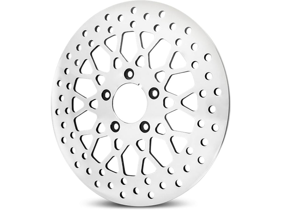 Harley Davidson Sportster [1985-2013]-mesh brake disc stainless steel polished 11.5 "