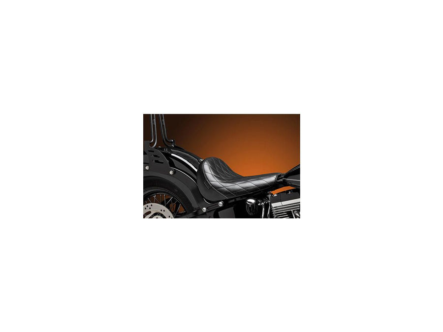 Harley Davidson FXS [2011-2012]-Bare Bones Solo Seat Diamond Stitch Black Vinyl