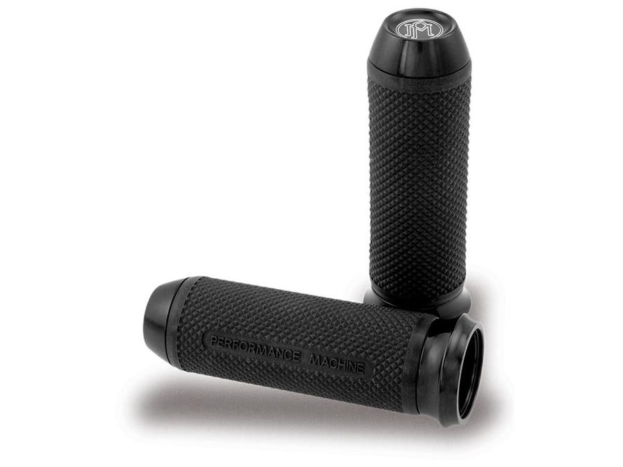 Harley Davidson Touring [2008-2024]-Elite Grip Schwarz Anodized 1 "Gas train by wire